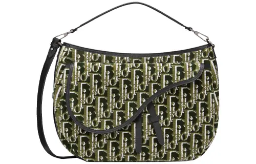 DIOR Saddle Grained Calfskin Saddle Bag, Handbag, Shoulder Bag, Crossbody Bag Men's Olive Green