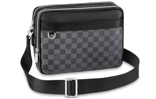 LOUIS VUITTON Trocadero Coated Canvas With Leather Trim Messenger Bag, Shoulder Bag, Crossbody Bag PM Small Men's Black