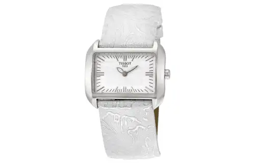 TISSOT T Wave Quartz Movement 30m Waterproof Women's Watch 31.6*20.2mm White Dial Stainless Steel Case