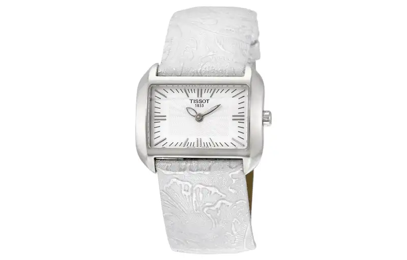 TISSOT T Wave Quartz Movement 30m Waterproof Women's Watch 31.6*20.2mm White Dial Stainless Steel Case