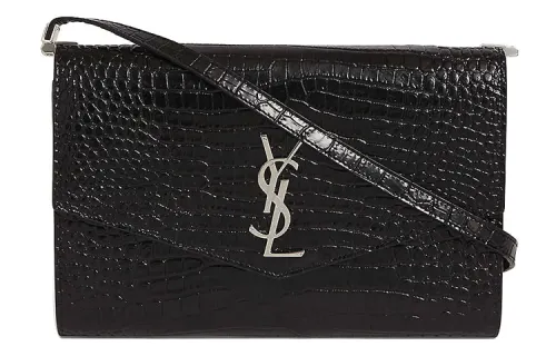 SAINT LAURENT UPTOWN Leather Crossbody Bags Women's Black