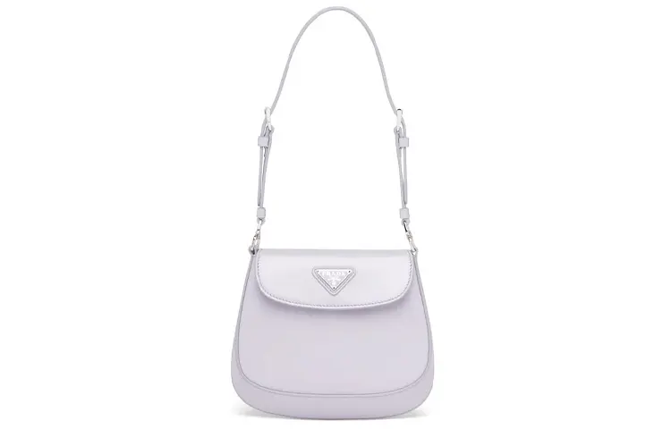 PRADA Cleo Leather Crossbody Bag Mini Women's Wisteria Purple