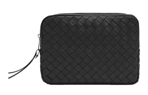 Bottega Veneta Cow Leather Clutch Men's Black