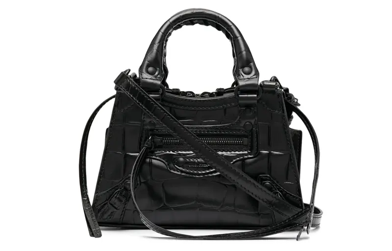 Balenciaga Cow Leather Handbag Regular Women's Black