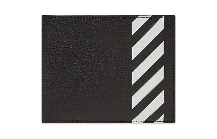 OFF WHITE Cow Leather Wallet Unisex Black