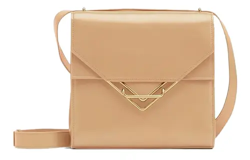 Bottega Veneta Cow Leather Shoulder Bag, Crossbody Bag Women's Almond