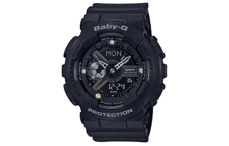 CASIO Women's BABY-G Black Watch BA-135DD-1A