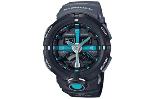 CASIO Men Liquid Crystal/Analog Dual Display Series Black Watch GA-500P-1A