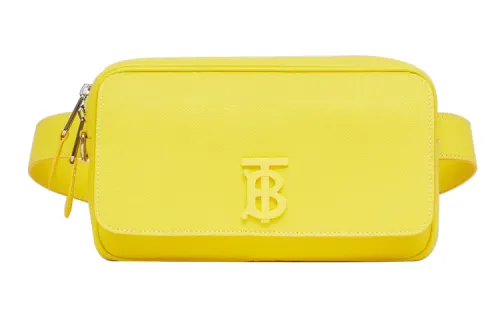 Burberry Leather Shoulder Bag, Crossbody Bag, Fanny Pack Men's Tagetes Erecta Yellow