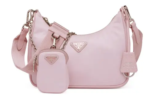 PRADA Re Edition Nylon Fabric Shoulder Bag, Crossbody Bag Regular Women's Snowflake Stone Paste