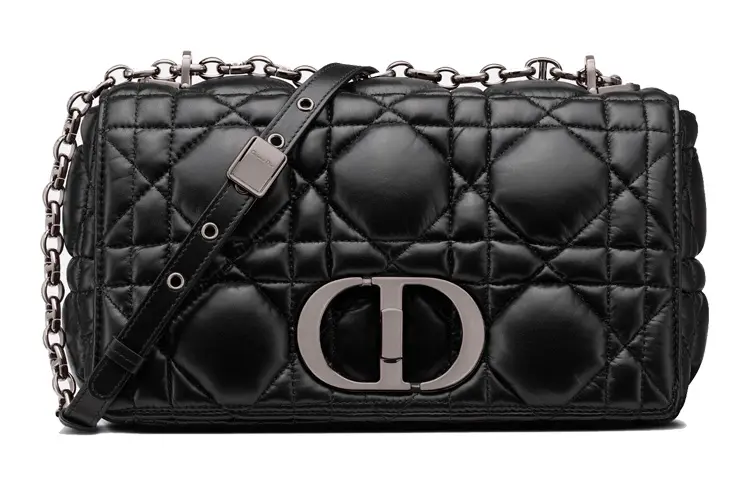 DIOR Caro Cow Leather Chain Bag, Shoulder Bag, Crossbody Bag Medium Women's Black