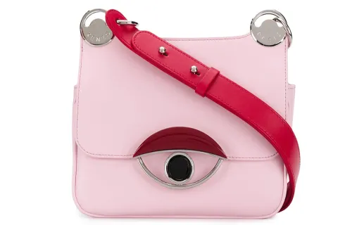 KENZO Cow Leather Handbag, Shoulder Bag, Crossbody Bag Women's Pink