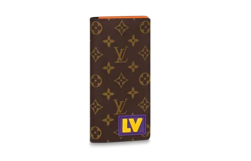LOUIS VUITTON Hinge Brazza Wallet Monogram Brown