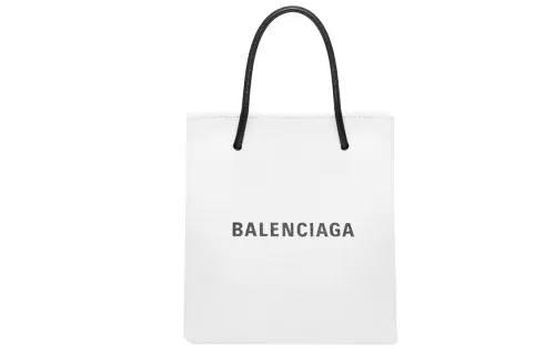 Balenciaga Cow Leather Tote Bag, Shopping Bag Extra Small Women's White