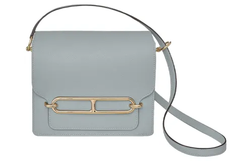 HERMES Roulis Evercolor Leather Pig Nose Bag, Shoulder Bag, Crossbody Bag Mini Women's Glacier Blue