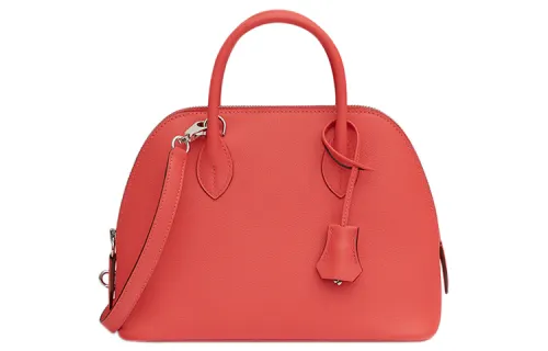 HERMES Bolide Evercolor Calfskin Handbag, Shoulder Bag, Crossbody Bag Women's Orange Red