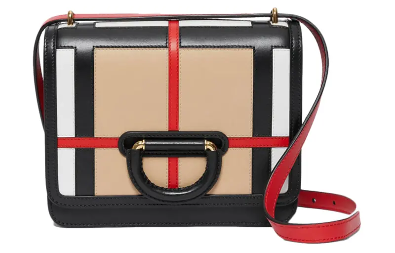Burberry Brand Logo Leather Shoulder Bag Women's Multicolor