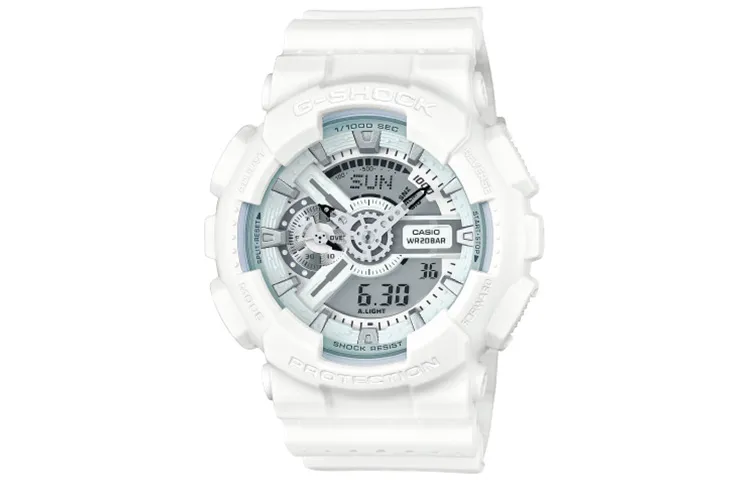 CASIO Men Liquid Crystal/Analog Dual Display Series White Watch GA-110LP-7A