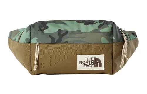 THE NORTH FACE 3.8L Fanny Pack, Crossbody Bag, Outdoor Bag Polyester Green Camouflage Unisex