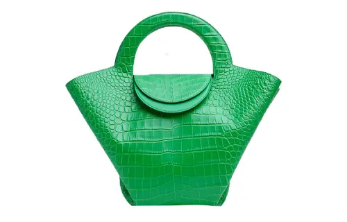 Bottega Veneta Cow Leather Handbag Medium Women's Parakeet Color