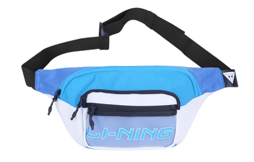 Li Ning Fabric Crossbody Bag, Shoulder Bag, Fanny Pack, Sling Bag Regular Unisex Blue White
