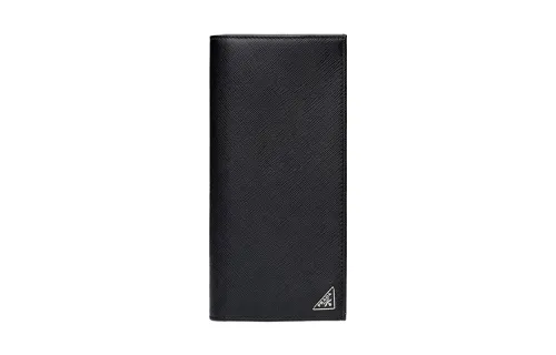 PRADA Saffiano Cow Leather Wallet Men's Black