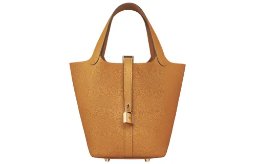 HERMES Picotin Lock Maurice Bullock Leather Basket Bag, Bucket Bag, Handbag 18 Women's 2S Sesame