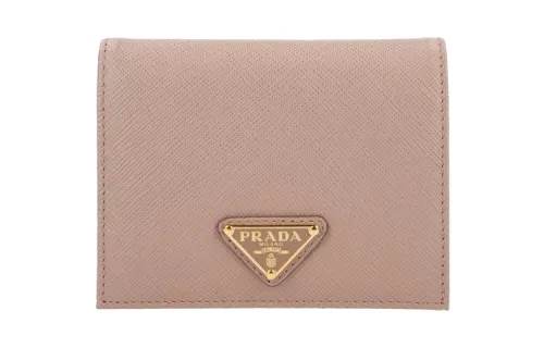PRADA Saffiano Leather Wallet Women's Pink