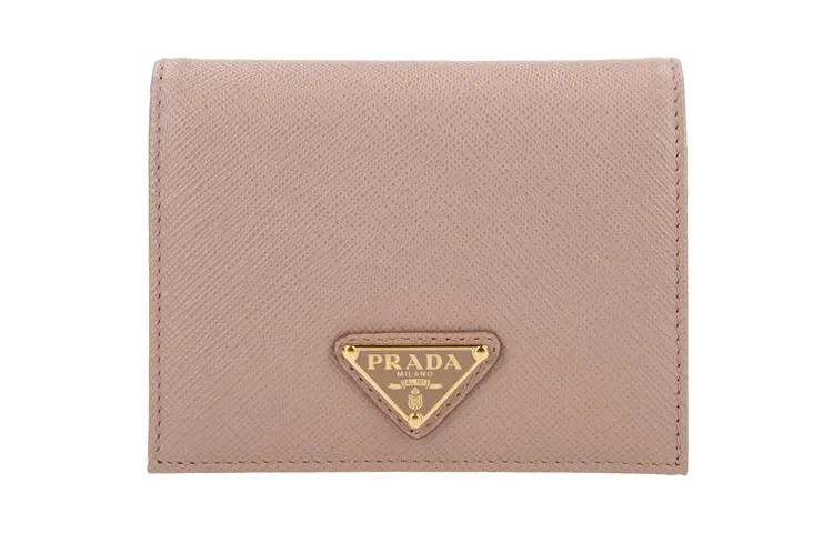 PRADA Saffiano Leather Wallet Women's Pink