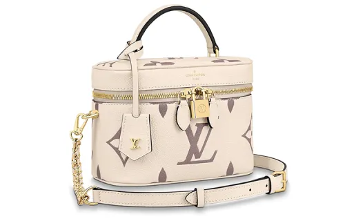 LOUIS VUITTON Vanity Pm Creme/Bois De Rose Pink