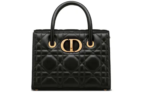 DIOR 30 Montaigne Sheepskin Shoulder Bag, Crossbody Bag, Handbag Medium Women's Black