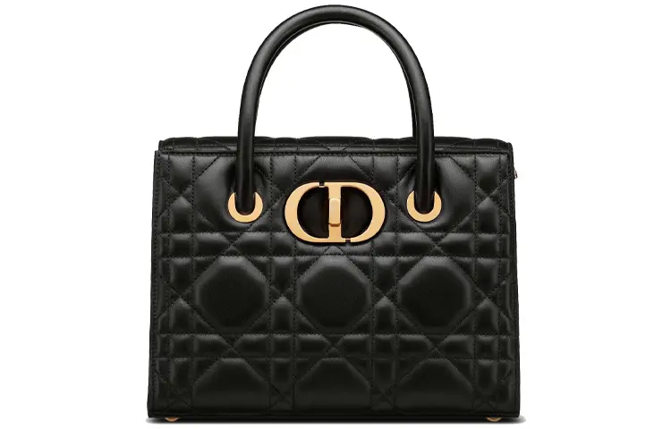 DIOR 30 Montaigne Sheepskin Shoulder Bag, Crossbody Bag, Handbag Medium Women's Black