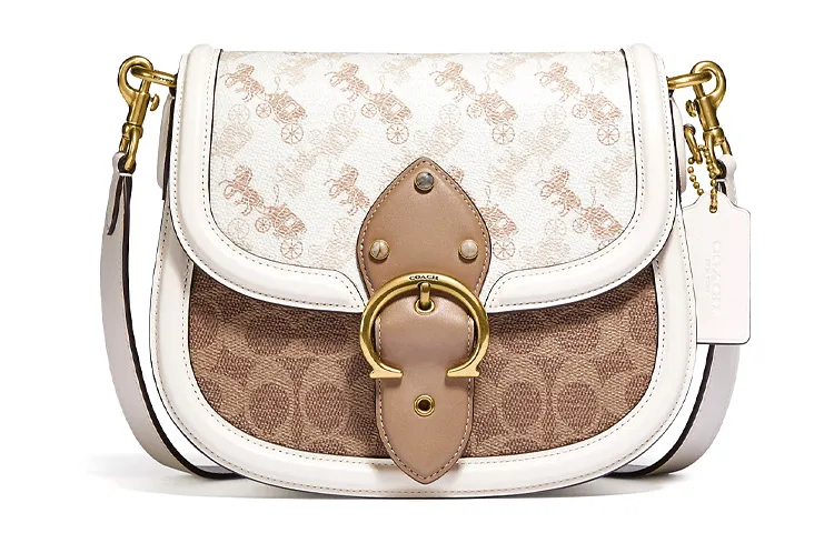 COACH Beat Artificial Leather Crossbody Bags Small Women's White Brown Multicolor