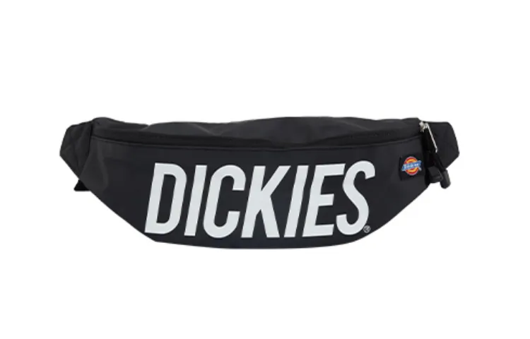 Dickies Polyester Dumpling Bag, Crossbody Bag, Fanny Pack, Sling Bag Regular Unisex Black White