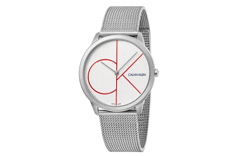 CALVIN KLEIN CK Quartz Minimal Minimalist Style Collection Wrist Watches Quartz Movement Stainless Steel Watchband