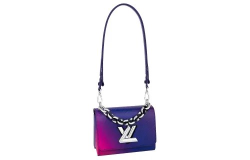 LOUIS VUITTON Twist Epi Grain Cow Leather Crossbody Bag, Shoulder Bag Women's Dazzling Color Gradient Purple