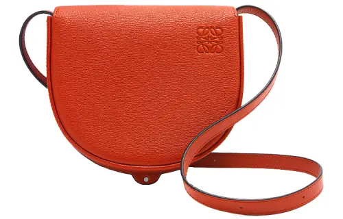 LOEWE Heel Lambskin Shoulder Bag, Crossbody Bag Regular Women's Orange Red