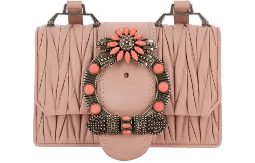 MIU MIU Sheepskin Shoulder Bag, Crossbody Bag Women's Flesh Pink