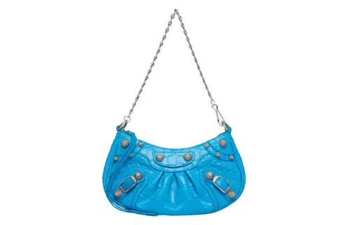 Balenciaga Le Cagole Crocodile Pattern Embossed Cow Leather