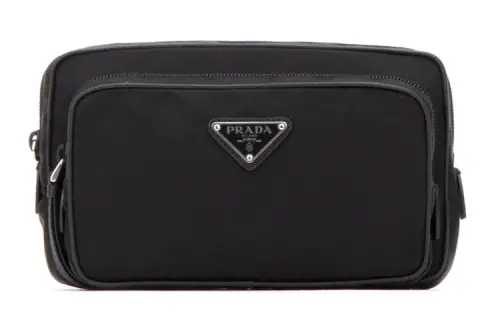 PRADA Nylon Fabric Fanny Pack Unisex Black