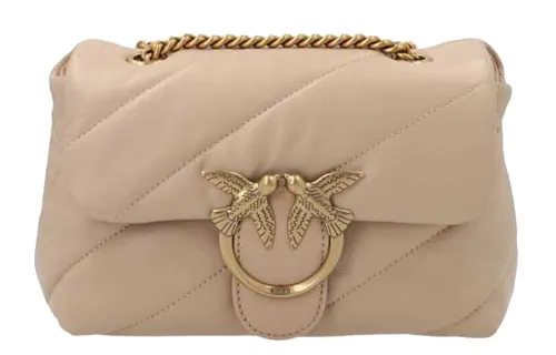 PINKO Sheepskin Crossbody Handbag, Shoulder Bag Mini Women's Pink