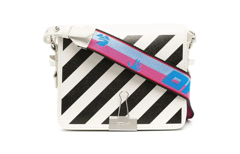 OFF WHITE Leather Shoulder Bag, Crossbody Bag Women's White