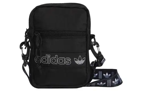 Adidas Originals Trefoil Nylon Shoulder Bag, Crossbody Bag Regular Unisex Black