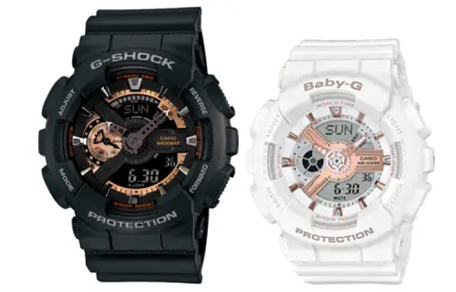 CASIO Unisex Pair Table Series Black Watch