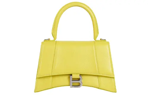 Balenciaga Hourglass Grain Cow Leather Hourglass Bag, Handbag, Shoulder Bag, Crossbody Bag Small Women's Yellow