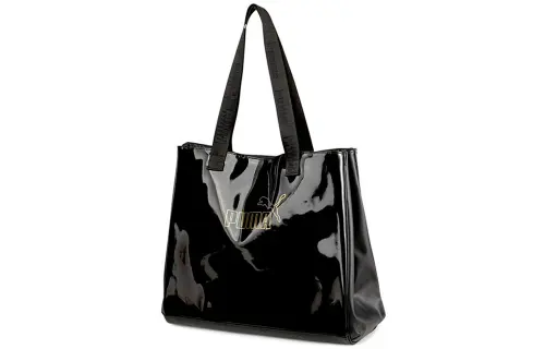 PUMA Fabric Basket Bag, Tote Bag, Shopping Bag, Handbag, Shoulder Bag Regular Women's Black