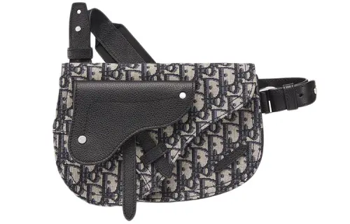 DIOR Saddle Cow Leather Saddle Bag, Fanny Pack, Shoulder Bag, Crossbody Bag Regular Men's Beige/Black