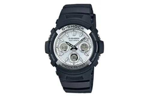 CASIO Men Liquid Crystal/Analog Dual Display Series White Watch AWG-M100S-7AJF