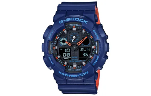 CASIO Men Liquid Crystal/Analog Dual Display Series Black Watch GA-100L-2A