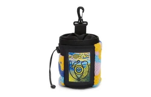 LOEWE Camouflage Wool With Canvas Chalk Bag, Necklace Pouch Coin Purse Men's Multicolor